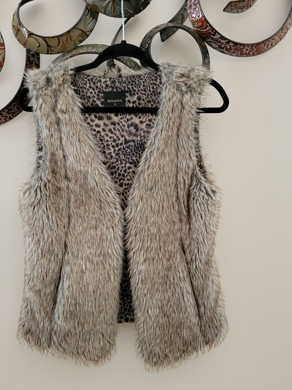 Faux Fur Vest in Taupe